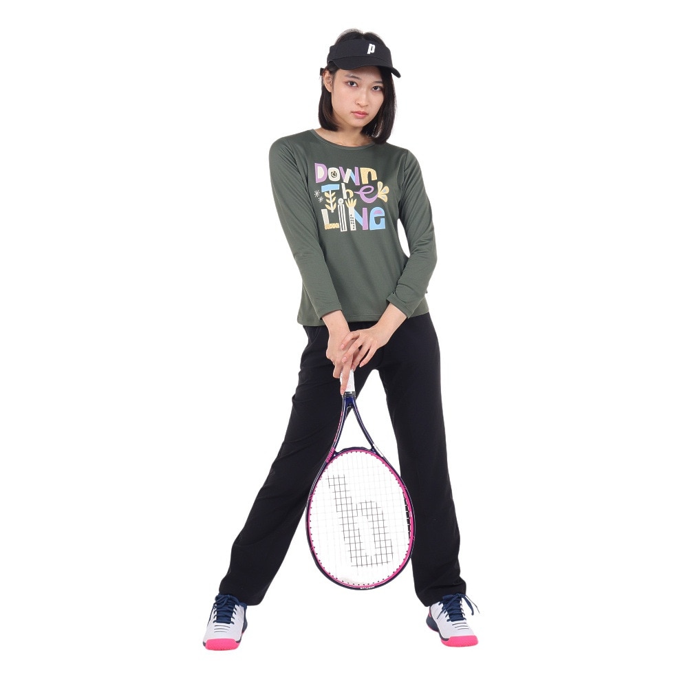 プリンス（PRINCE）（レディース）テニスウェア レディース 長袖Tシャツ WF3084 178 KHA 速乾