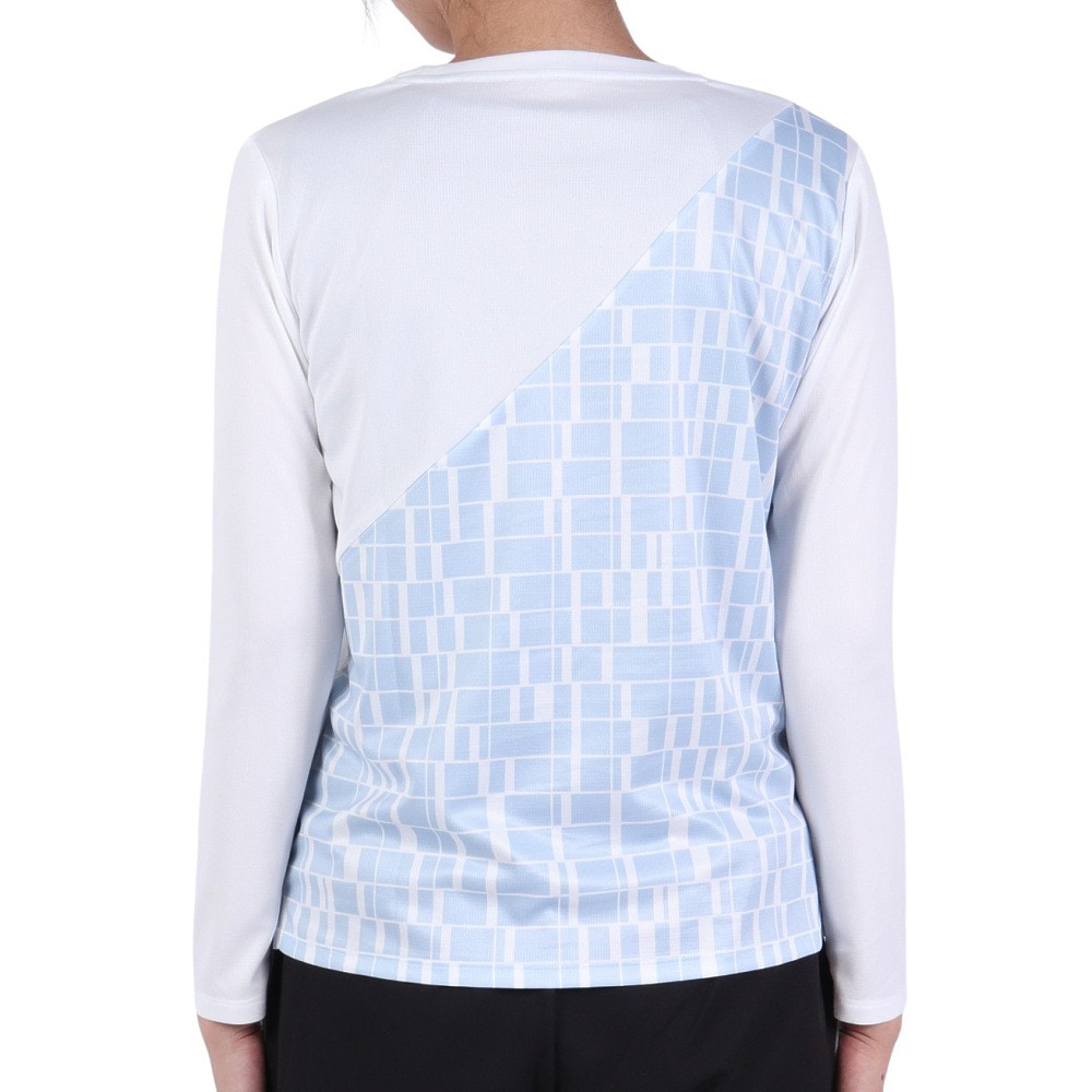 ウイルソン（Wilson）（レディース）テニスウェア レディース クルーネック長袖Tシャツ 443255-WT 速乾 UVカット