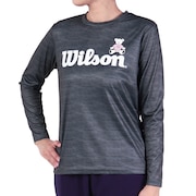 ウイルソン（Wilson）（レディース）テニスウェア ビッグロゴ ドライ 長袖Tシャツ 443261-MBK