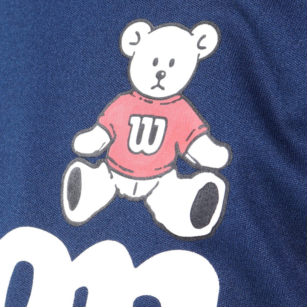 ウイルソン（Wilson）（レディース）テニスウェア レディース ビッグロゴ ドライ長袖Tシャツ 443261-NV 速乾 UVカット
