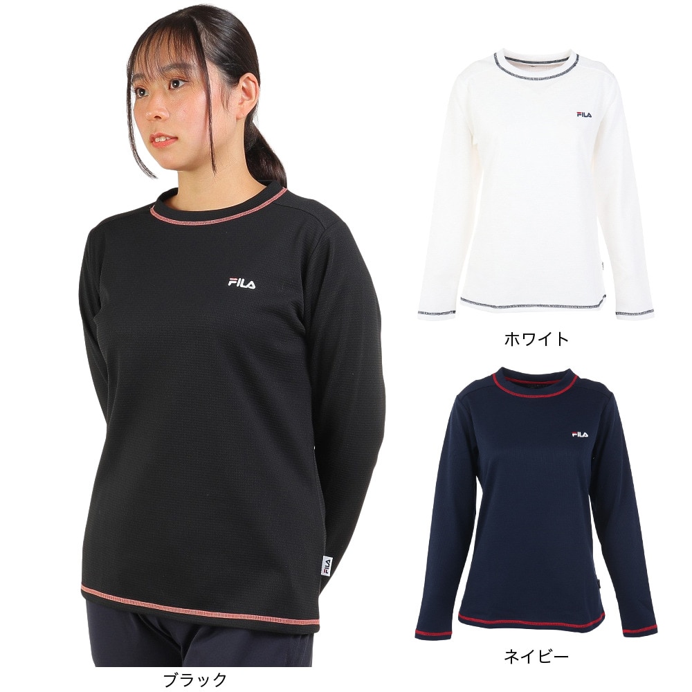 フィラ（FILA）（レディース）テニスウェア レディース 長袖ワンポイントシャツ FL6757-20