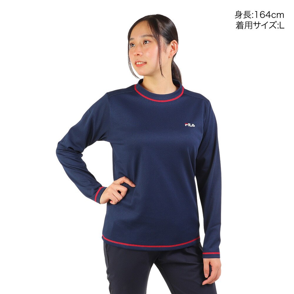 フィラ（FILA）（レディース）テニスウェア レディース 長袖ワンポイントシャツ FL6757-20