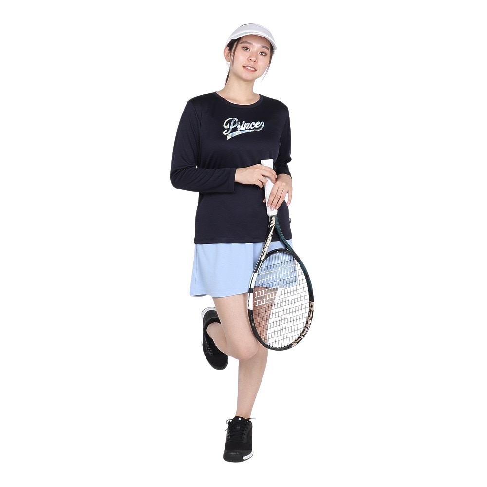 プリンス（PRINCE）（レディース）テニスウェア レディース ロングスリーブシャツ 吸水速乾 UPF50 リサイクル WF4092 127  NVY