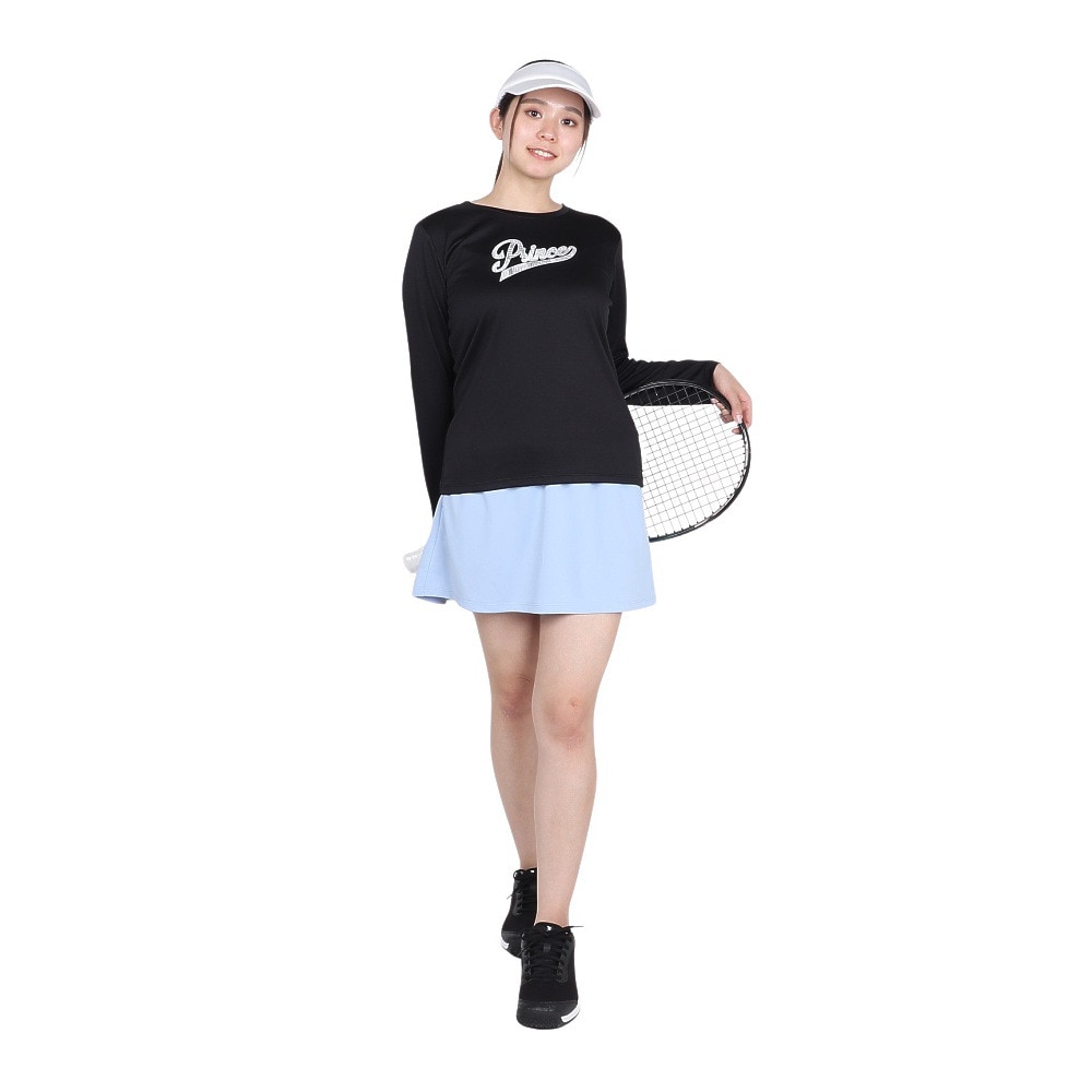 プリンス（PRINCE）（レディース）テニスウェア レディース ロングスリーブシャツ 吸水速乾 UPF50 リサイクル WF4092 165 BLK