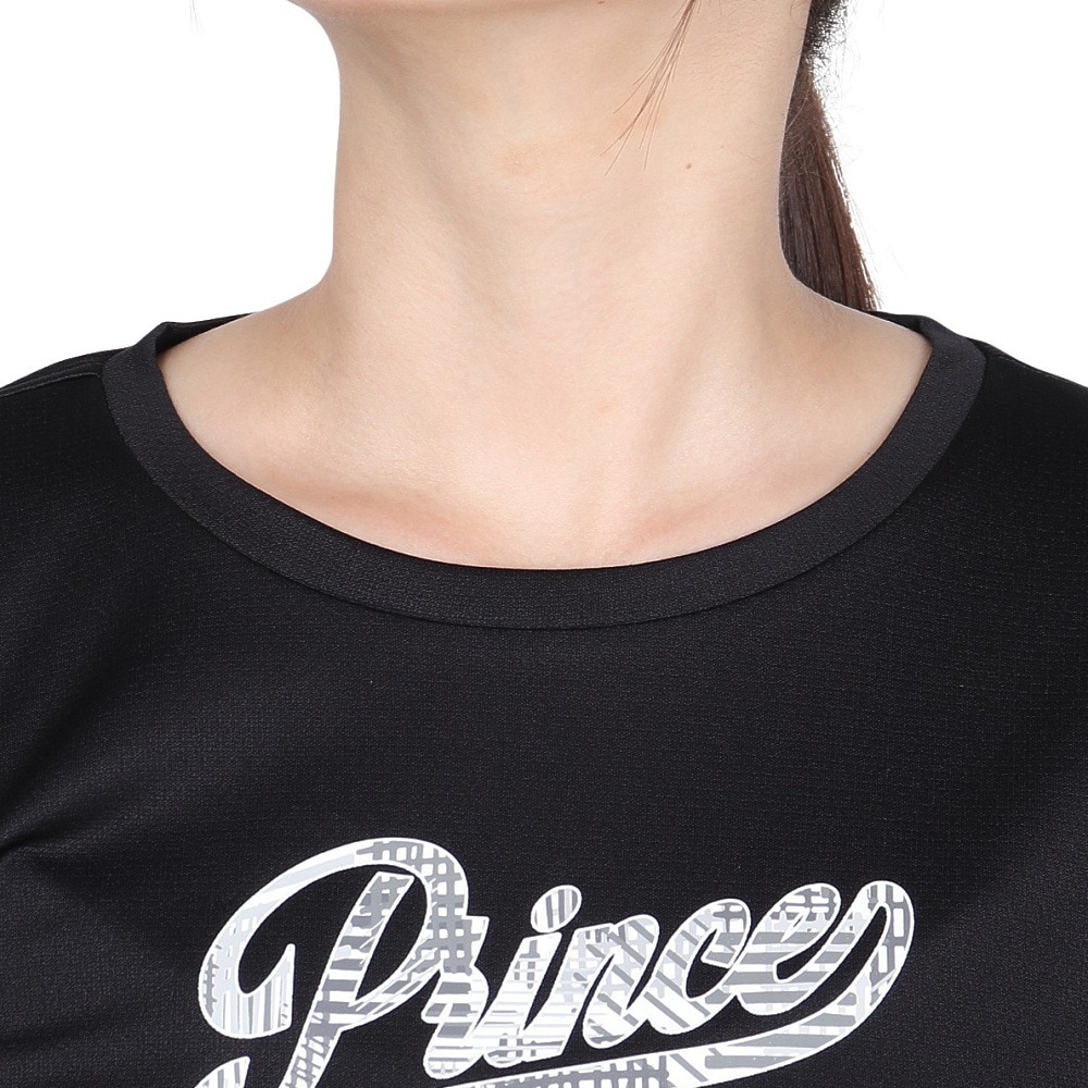 プリンス（PRINCE）（レディース）テニスウェア レディース ロングスリーブシャツ 吸水速乾 UPF50 リサイクル WF4092 165 BLK