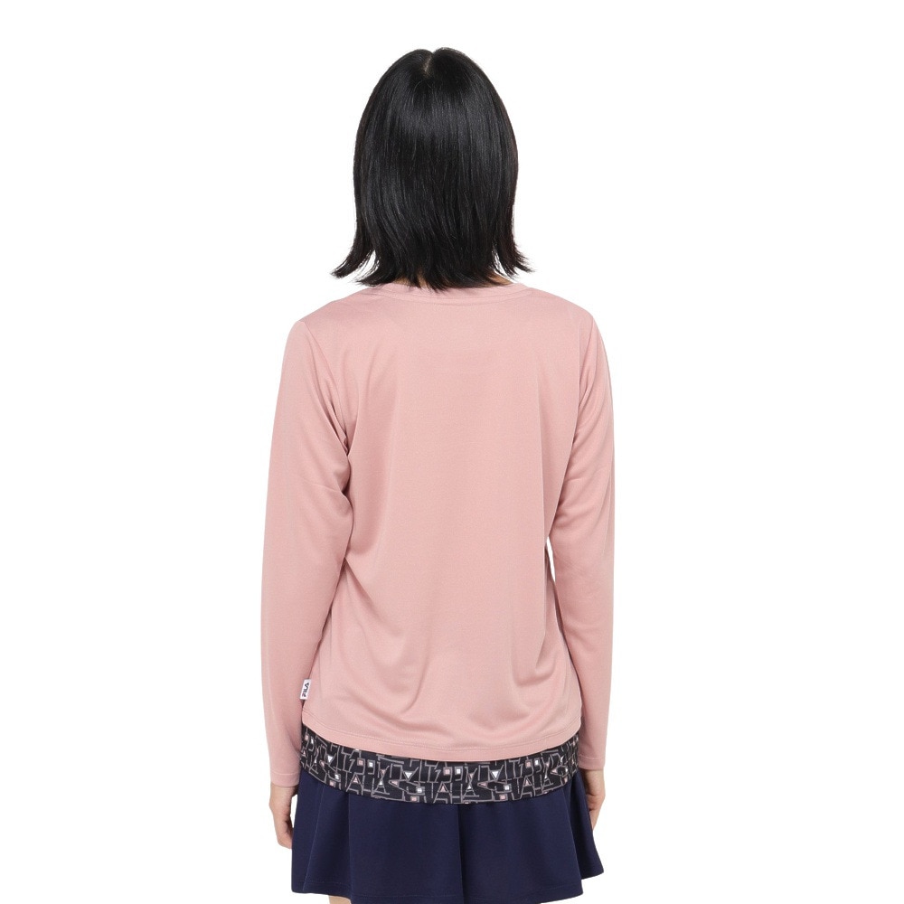 フィラ（FILA）（レディース）テニスウェア ロングスリーブ フェイク Tシャツ FL7006-19