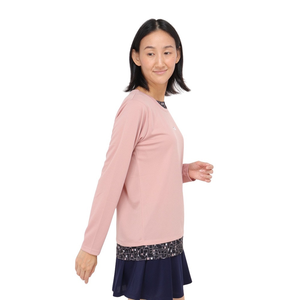 フィラ（FILA）（レディース）テニスウェア ロングスリーブ フェイク Tシャツ FL7006-19