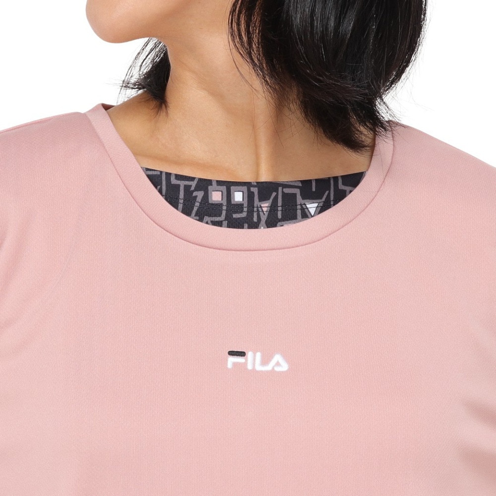 フィラ（FILA）（レディース）テニスウェア ロングスリーブ フェイク Tシャツ FL7006-19