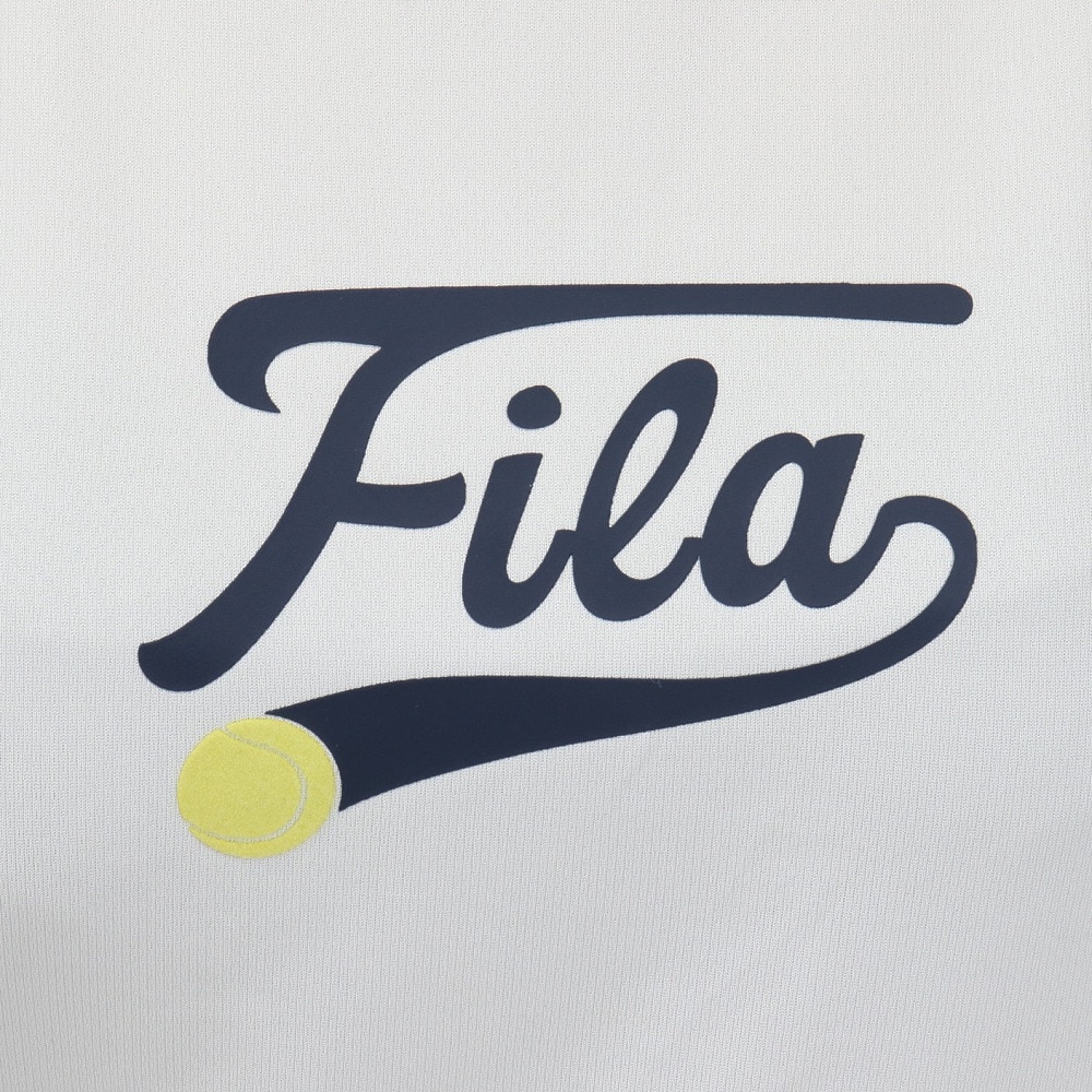 フィラ（FILA）（レディース）テニスウェア ロゴプリント バックホールメッシュ ロングスリーブTシャツ VL2954-02