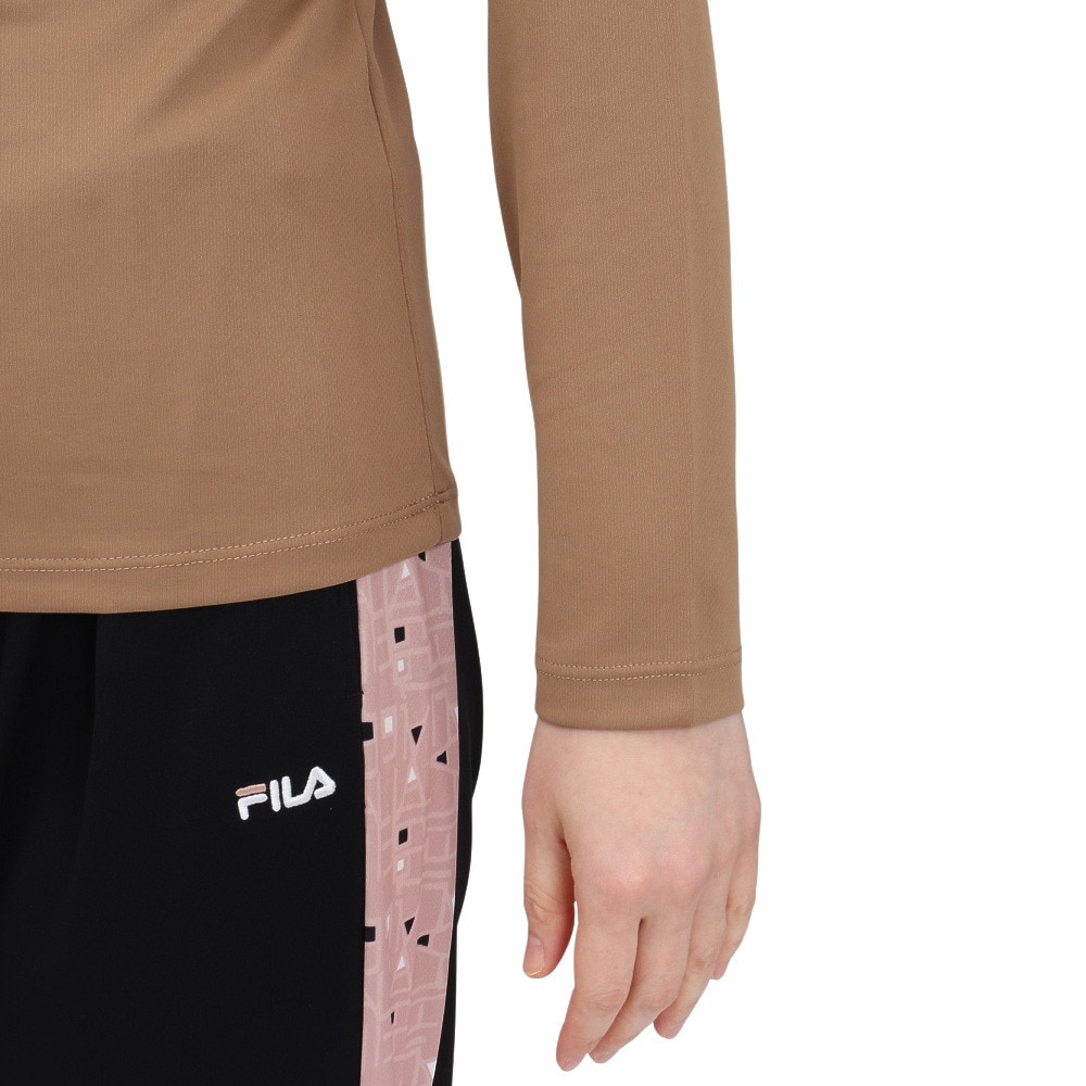 フィラ（FILA）（レディース）テニスウェア ロゴプリント バックホールメッシュ ロングスリーブTシャツ VL2954-06A