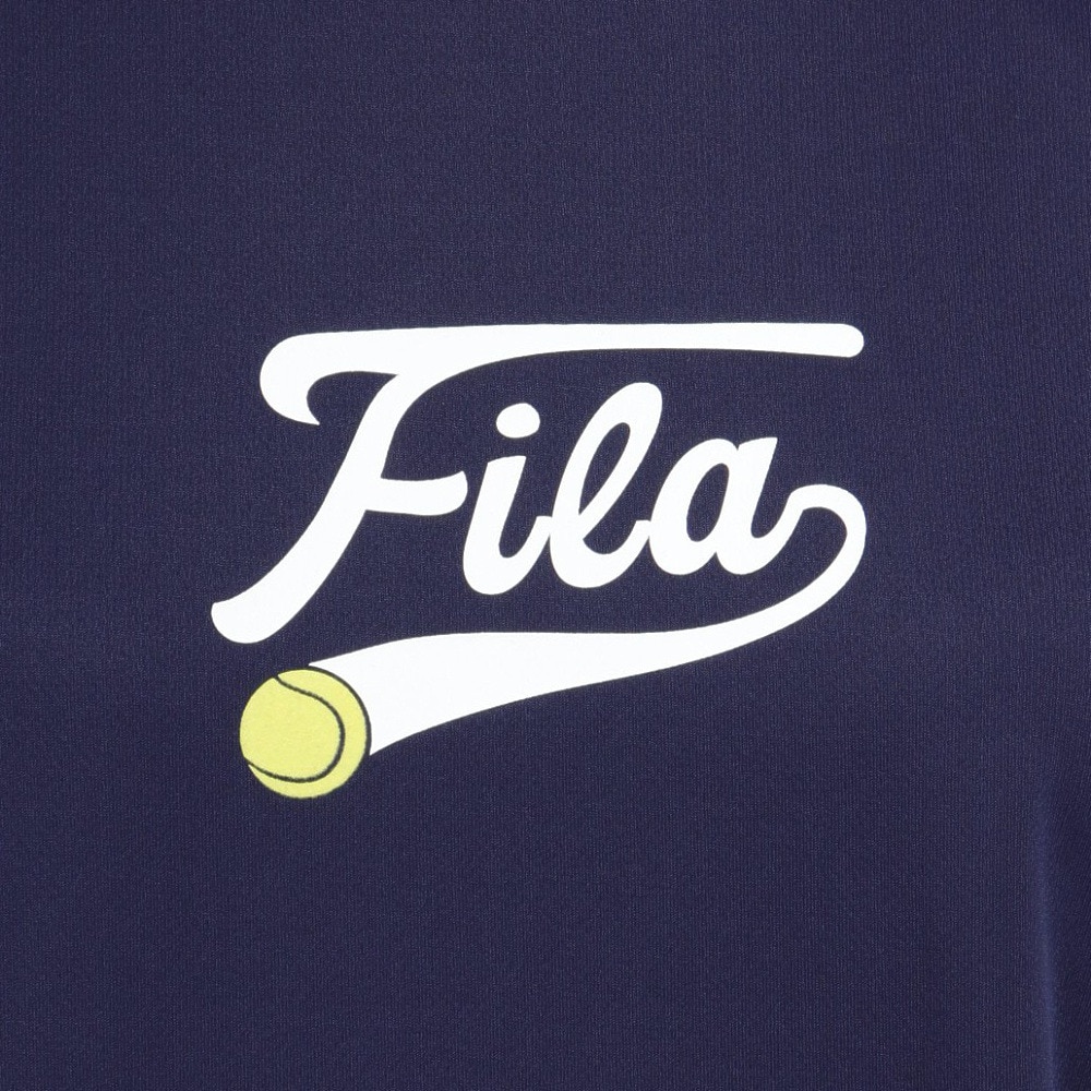 フィラ（FILA）（レディース）テニスウェア ロゴプリント バックホールメッシュ ロングスリーブTシャツ VL2954-20