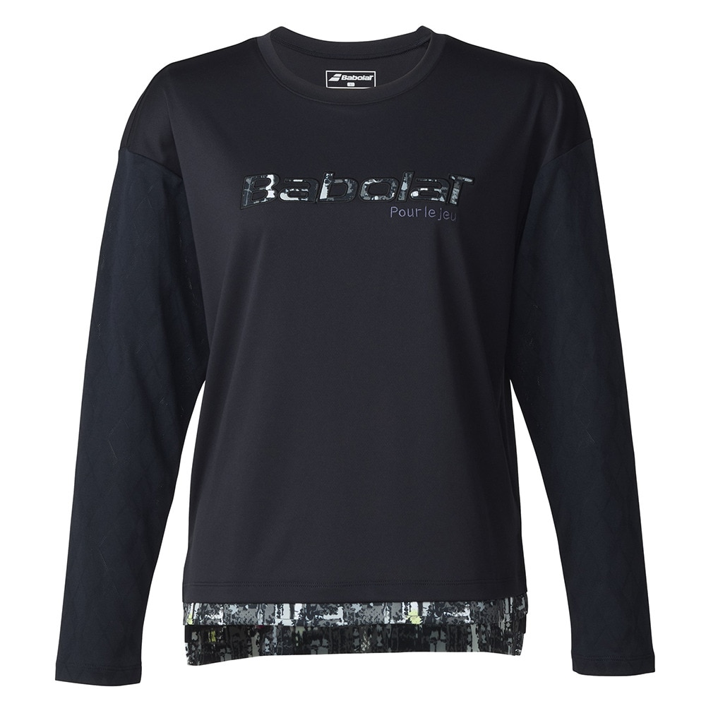 バボラ（BABOLAT）（レディース）テニスウェア レディース ピュア ロングスリーブ シャツ BWP5573-BK