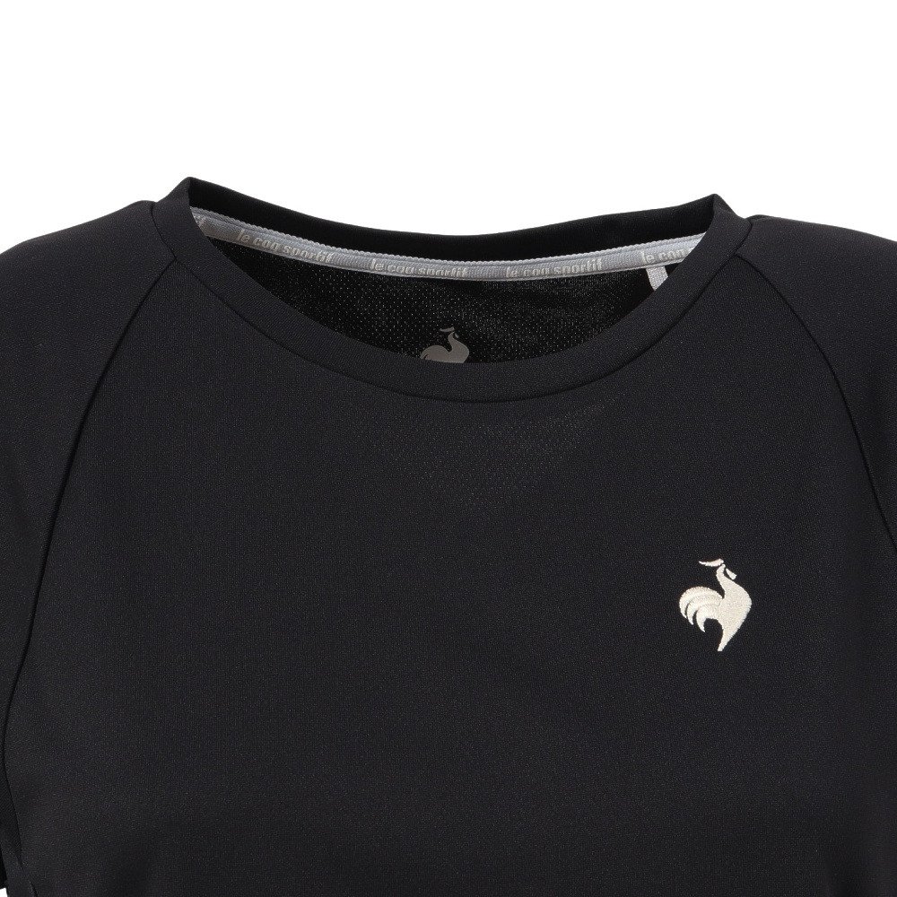 ルコックスポルティフ（lecoqsportif）（レディース）テニスウェア エールフォルム グラフィック長袖ゲームシャツ LN4FLT10L BK00