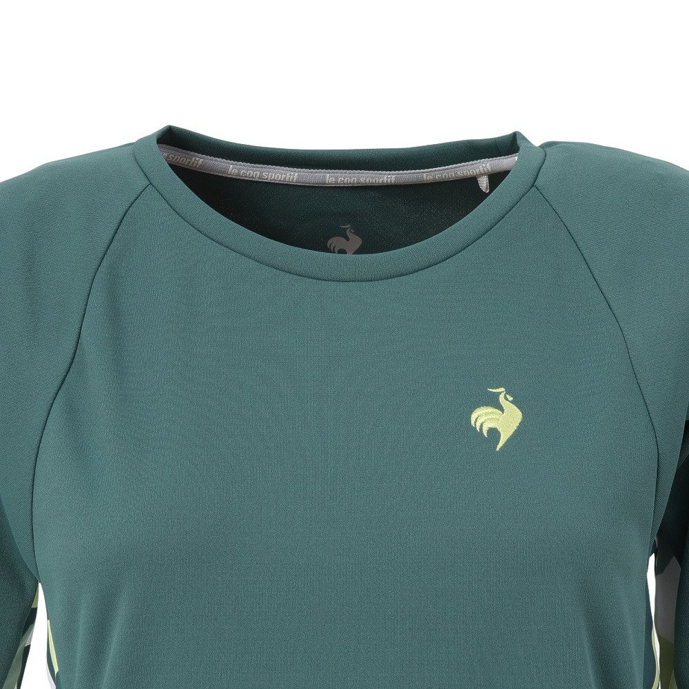 ルコックスポルティフ（lecoqsportif）（レディース）テニスウェア エールフォルム グラフィック長袖ゲームシャツ LN4FLT10L GR00
