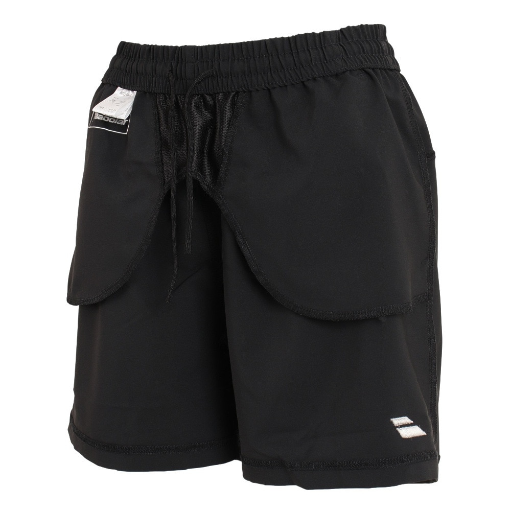 バボラ（BABOLAT）（レディース）テニスウェア レディース CLUB SHORT PANTS BWG2431C BK ショートパンツ 