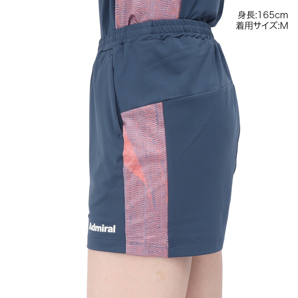 アドミラル（Admiral）（レディース）テニスウェア サイドライングラフィックショーツ ATLA506-NVY