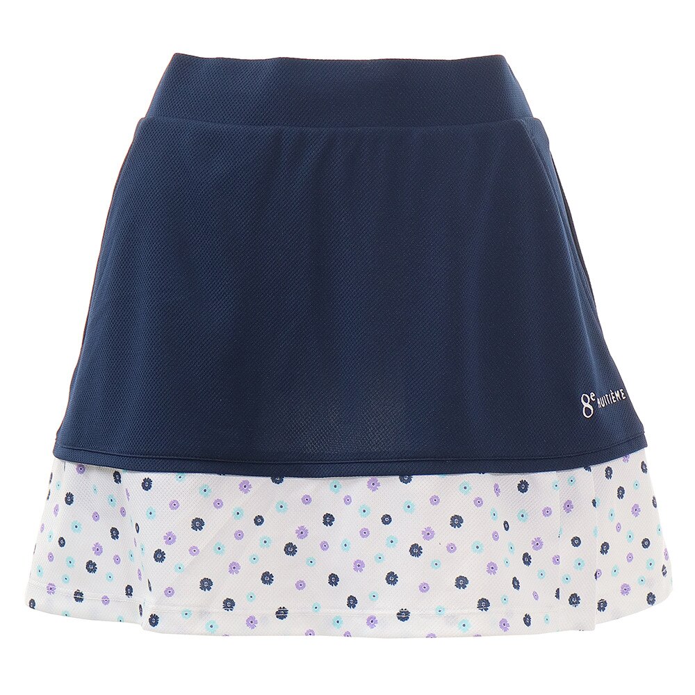  花柄プリンテッドスカート HU20S13LS733008NVYWHT 【吸汗速乾/UVカット】