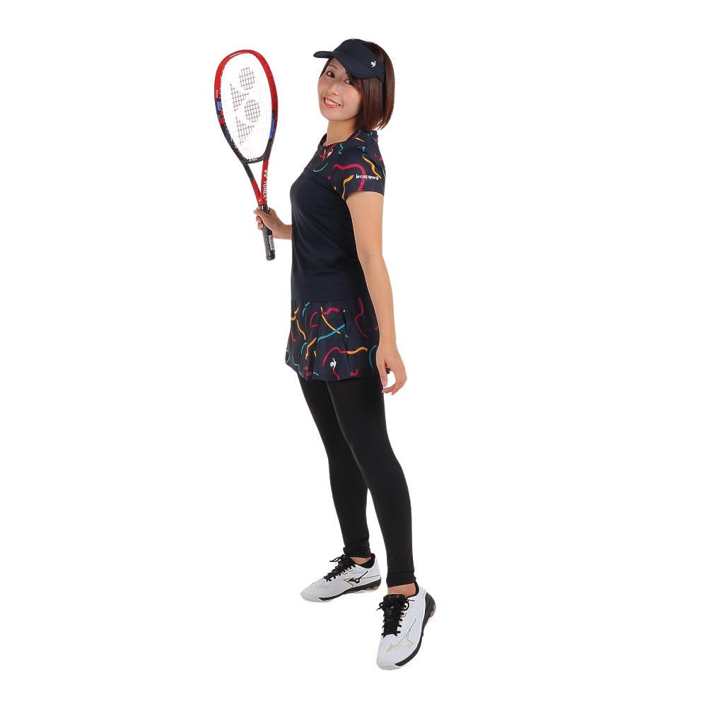 ルコックスポルティフ（lecoqsportif）（レディース）テニスウェア グラフィックゲームスコート QTWWJE01 NV UVカット
