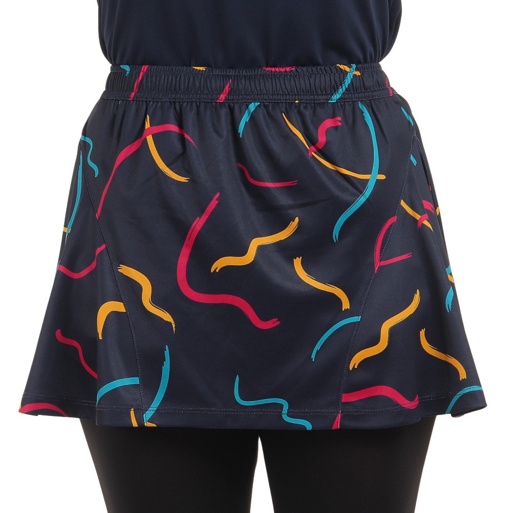 ルコックスポルティフ（lecoqsportif）（レディース）テニスウェア グラフィックゲームスコート QTWWJE01 NV UVカット