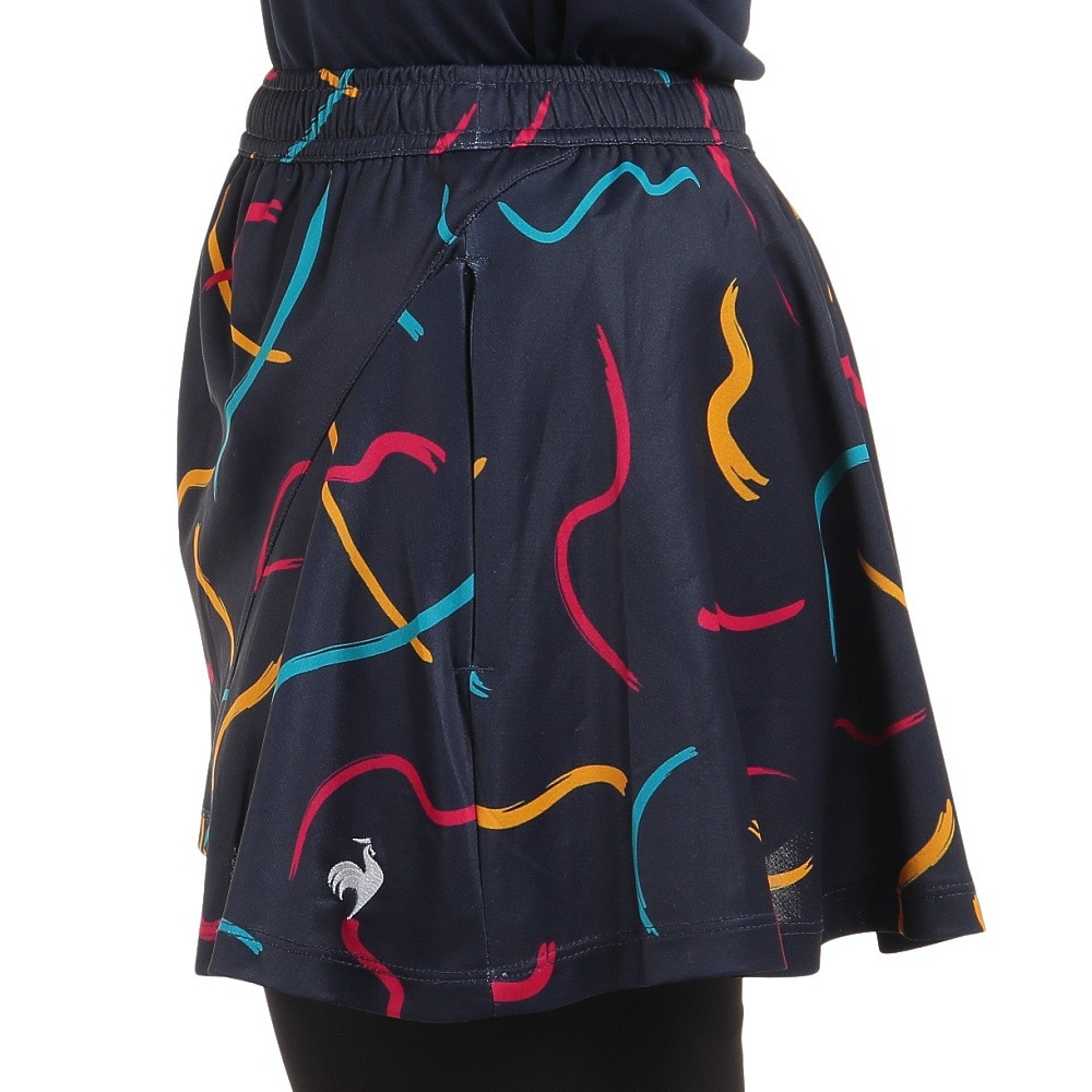 ルコックスポルティフ（lecoqsportif）（レディース）テニスウェア グラフィックゲームスコート QTWWJE01 NV UVカット