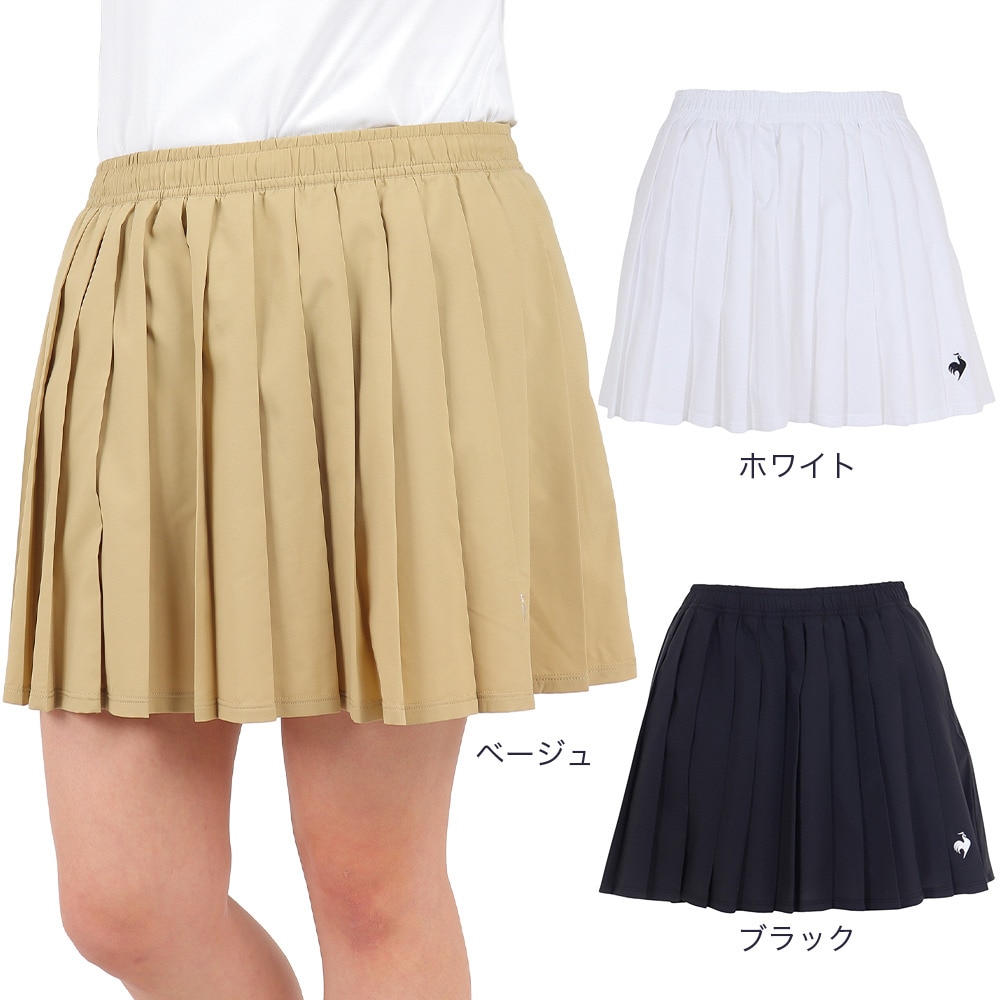 ルコックスポルティフ（lecoqsportif）（レディース）テニスウェア レディース プリーツゲームスコート QTWXJE01 WH