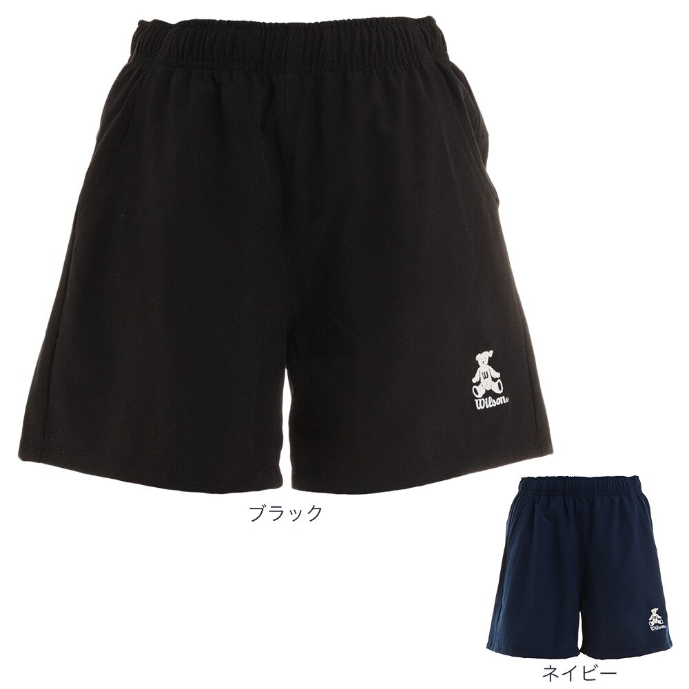 ウイルソン（Wilson）（レディース）テニスウェア 4WAY ショートパンツ 紫外線遮蔽率90%以上 UVカット 紫外線対策 412274-BK