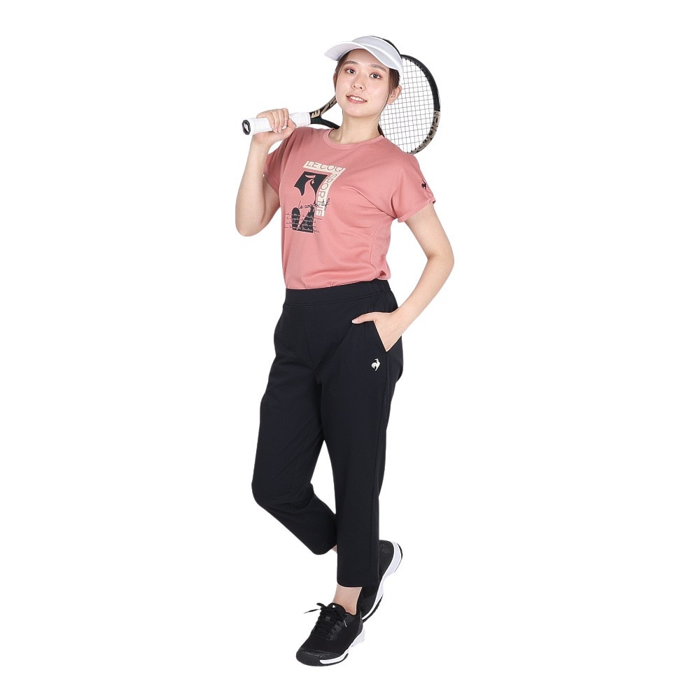 ルコックスポルティフ（lecoqsportif）（レディース）テニスウェア レディース クロップドパンツ LT4FHP40L BK00