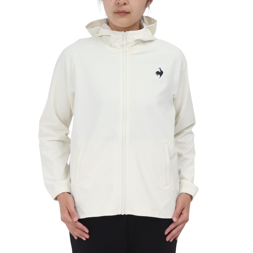 ルコックスポルティフ（lecoqsportif）（レディース）テニスウェア LCSプリュームリブクロス ジャケット LT4FJK22L WH01
