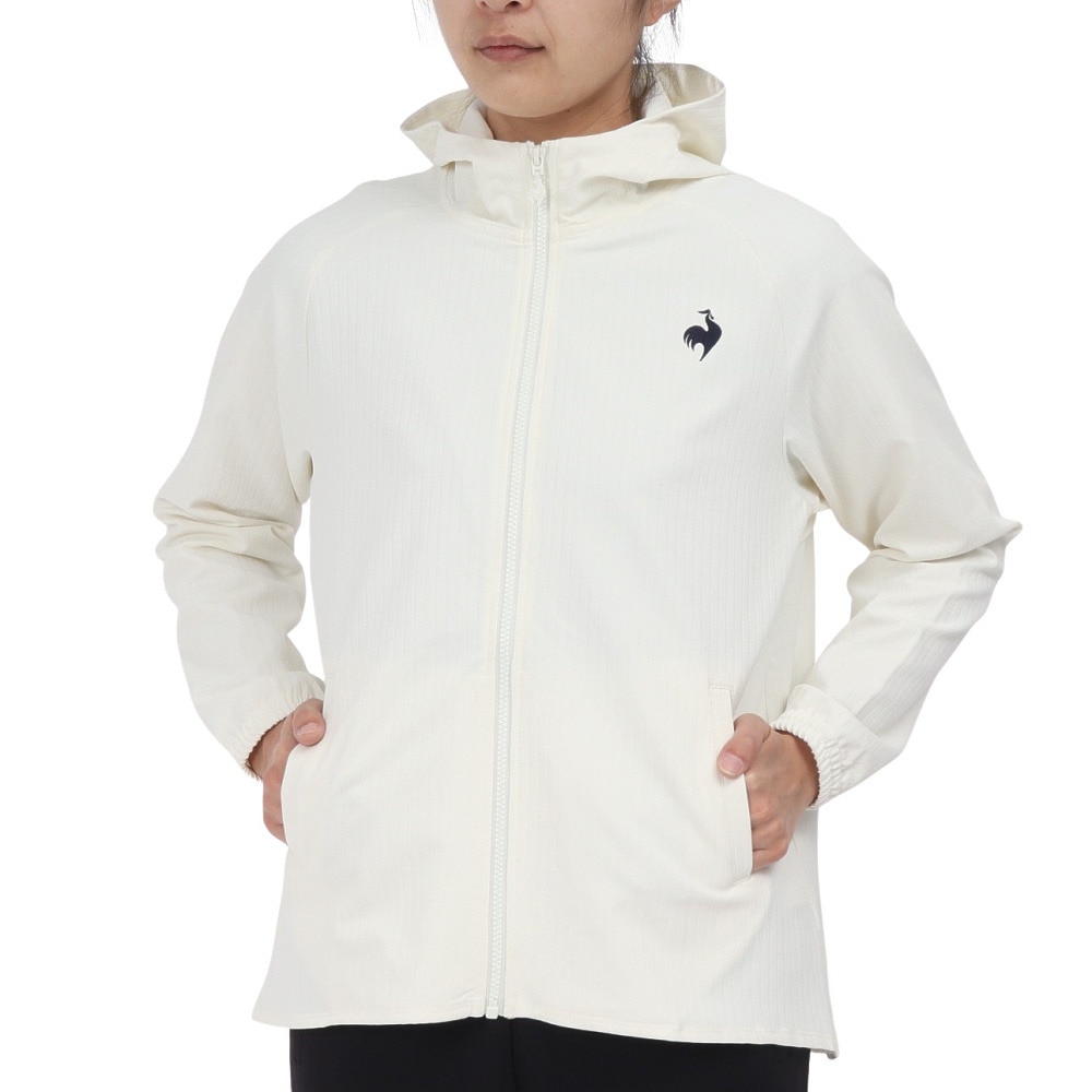 ルコックスポルティフ（lecoqsportif）（レディース）テニスウェア LCSプリュームリブクロス ジャケット LT4FJK22L WH01