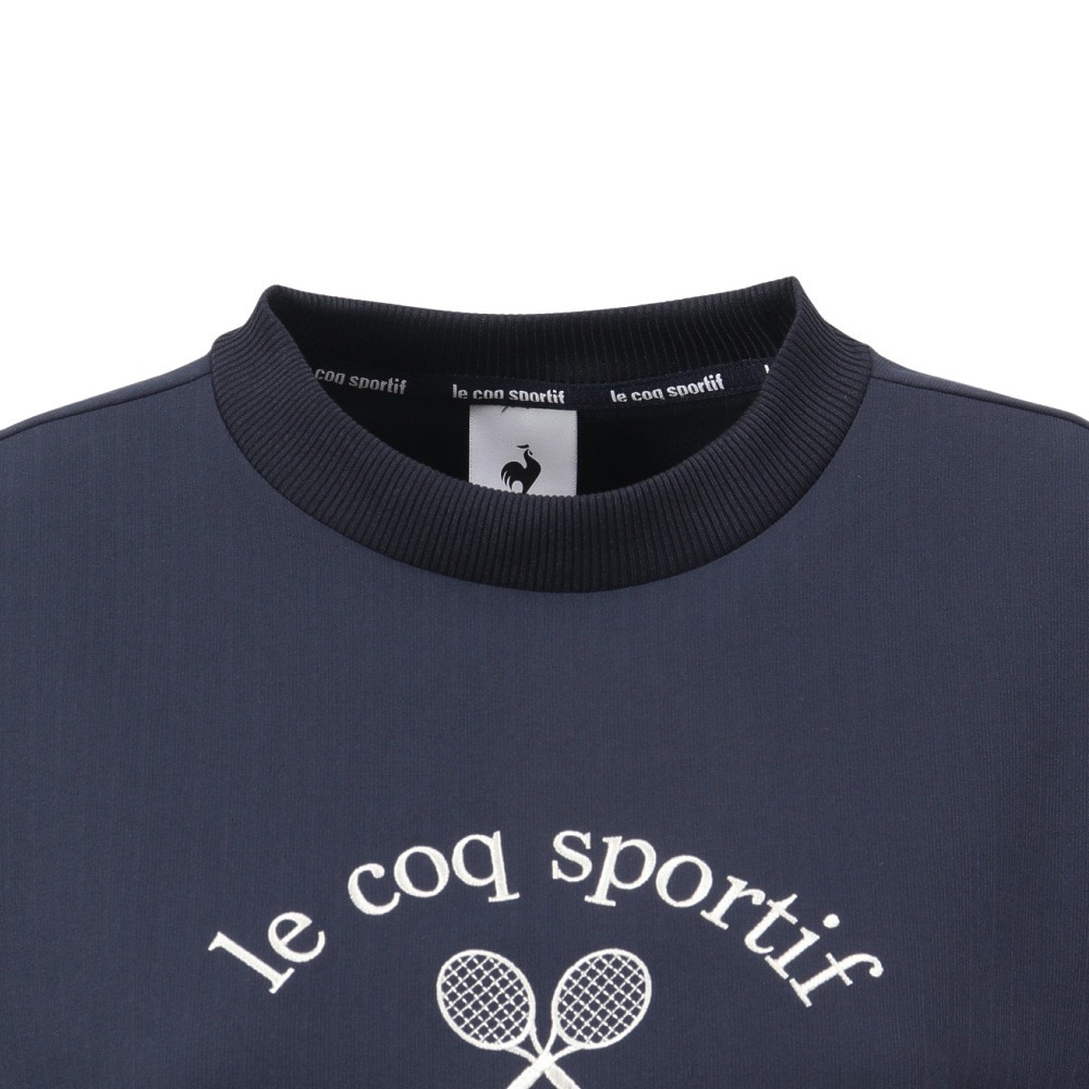 ルコックスポルティフ（lecoqsportif）（レディース）テニスウェア LCSプリューム リブクロスクルーネック スウェット LT4FSW41L NV00