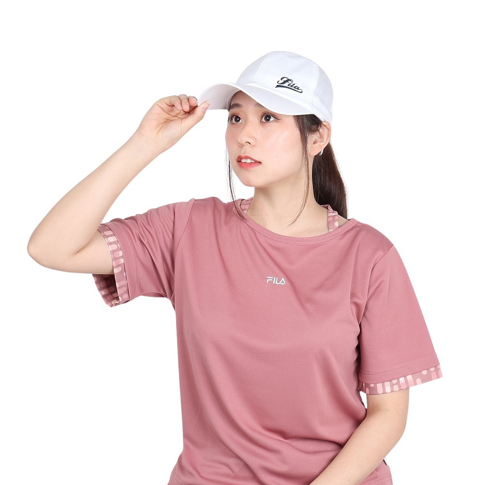 フィラ（FILA）（レディース）テニス キャップ 帽子 アートワークロゴ タフタキャップ VL9328-01 速乾