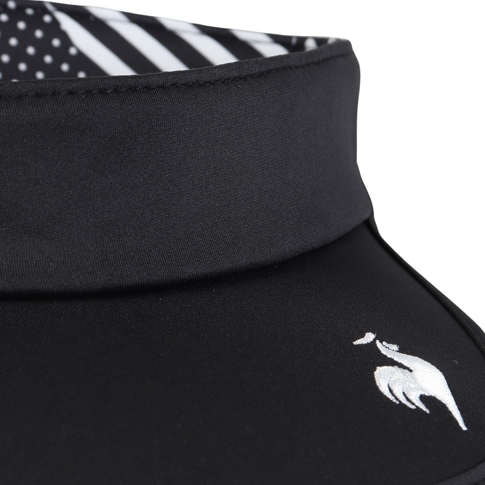 ルコックスポルティフ（lecoqsportif）（レディース）テニス サンバイザー リバーシブルサンバイザー QTCYJC50 BK