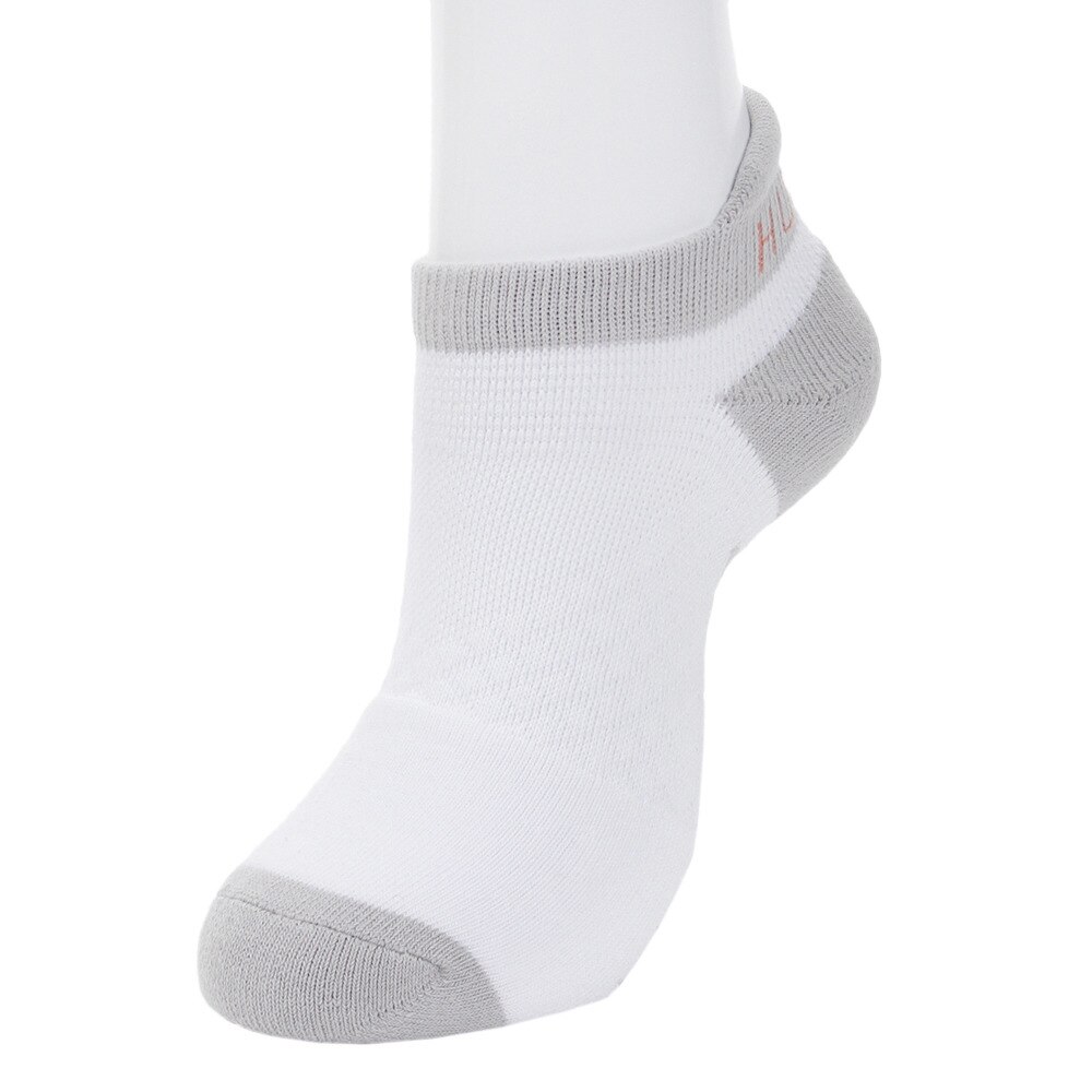  1Pソックス ボーダー HU19S25LS733121LGRY 【吸汗速乾/抗菌防臭】