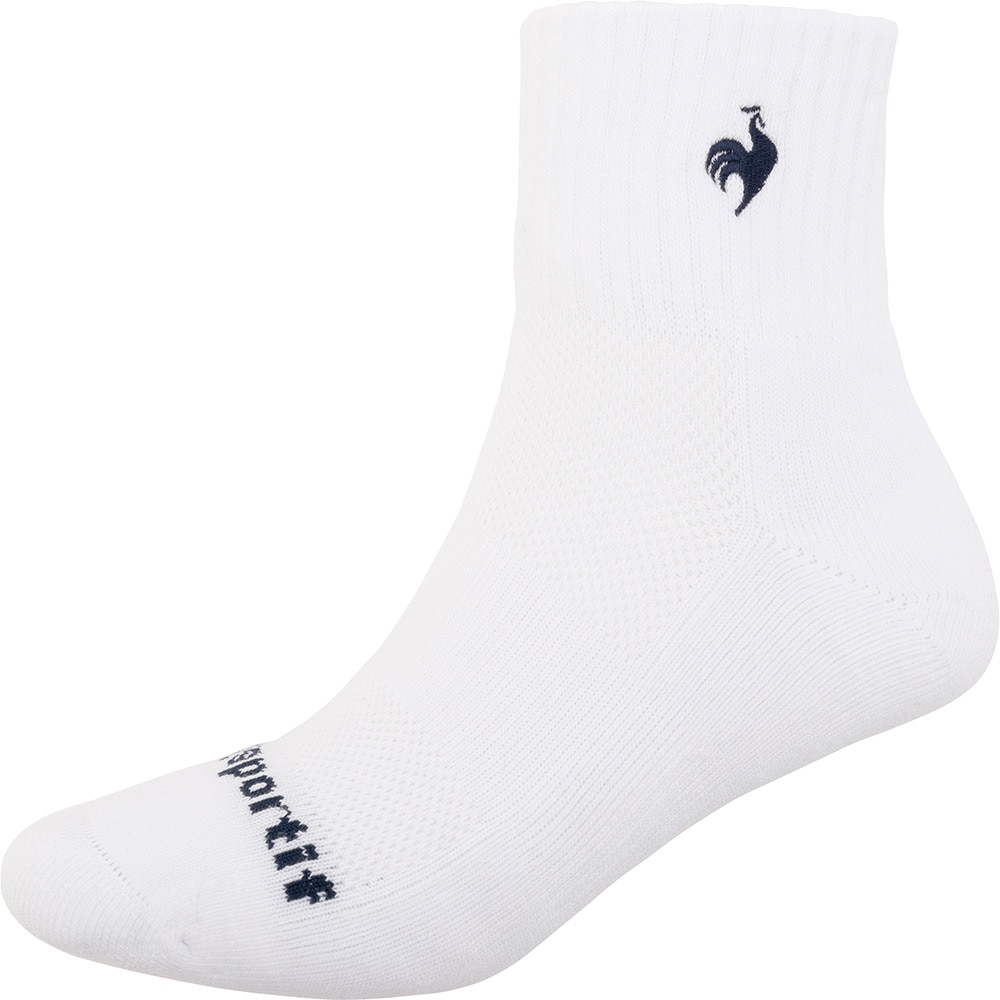 ルコックスポルティフ（lecoqsportif）（メンズ、レディース）【新商品】テニス ショート ソックス LN5SSO10U WHNV