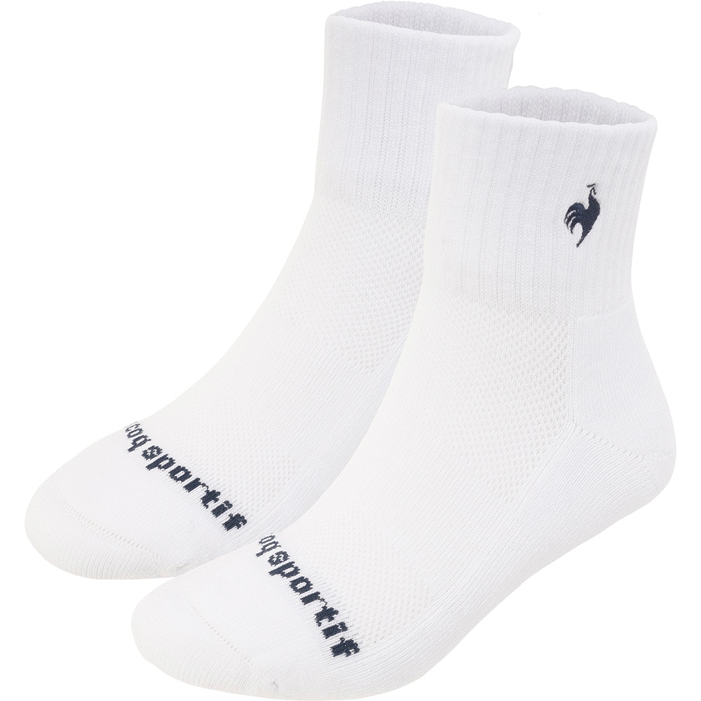 ルコックスポルティフ（lecoqsportif）（メンズ、レディース）【新商品】テニス ショート ソックス LN5SSO10U WHNV