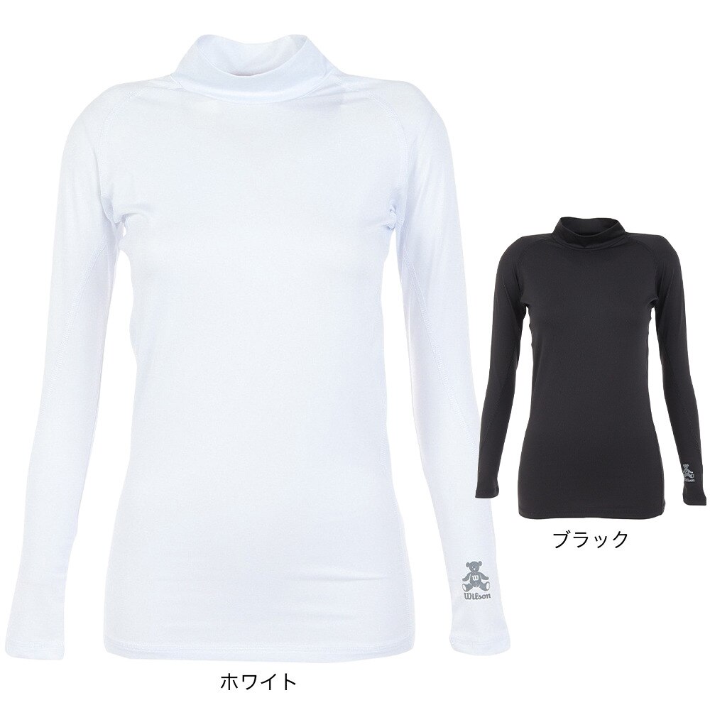 ウイルソン（WILLSON）（レディース）テニス アンダーウェア 長袖 ハイネックコンプレッション 413253-BK