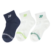 ヨネックス(YONEX)(キッズ)ジュニア テニス アンクルソックス3P 3足組 19206JY-080
