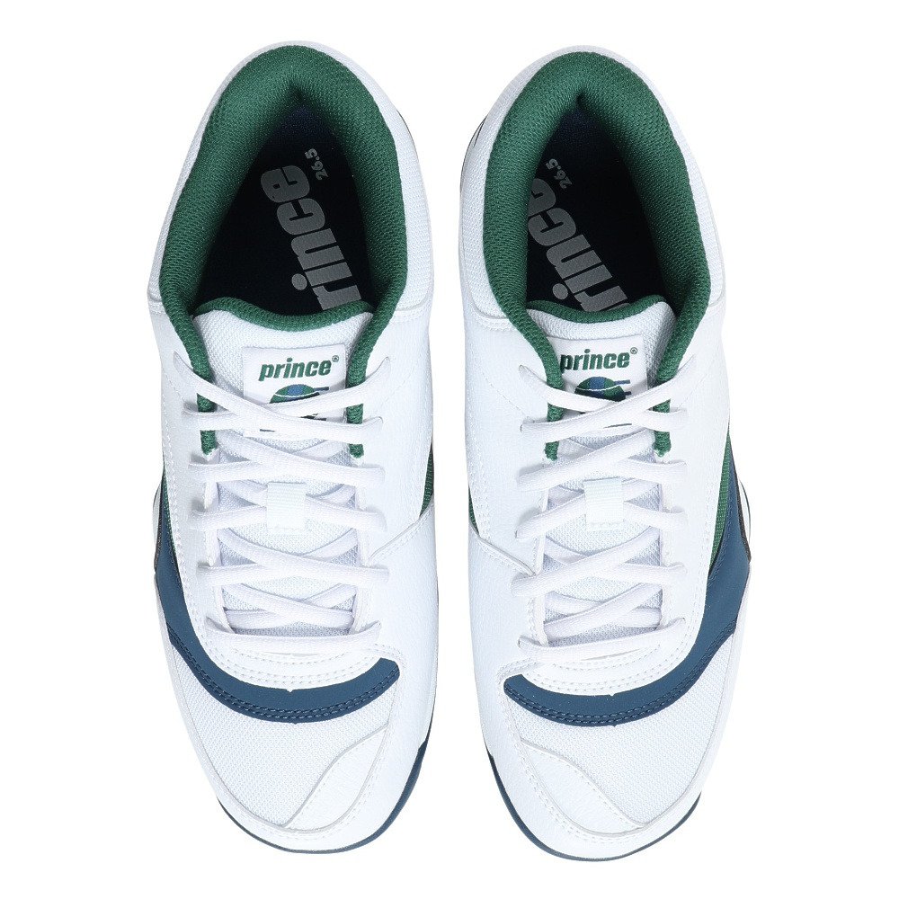 プリンス（PRINCE）（メンズ、レディース）オールコート用 テニスシューズ WIDE LITE ADVANCE AC DPS512 215 WHT/GRN