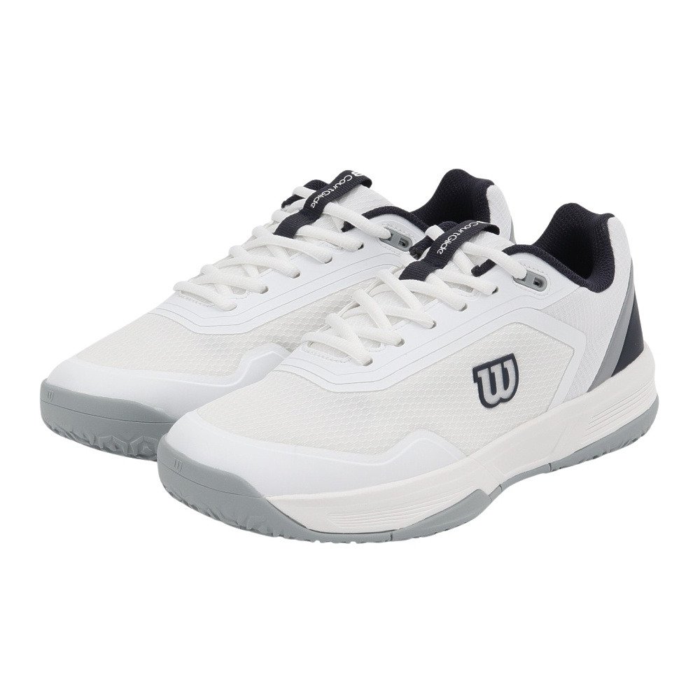 Wilson �I���j�N���[�R�[�g�p �e�j�X�V���[�Y COURTGLIDE White/Navy Blazer/Quarry WRS340130U �Q�V�D�O �z���C�g×�O���[ �V���[�Y