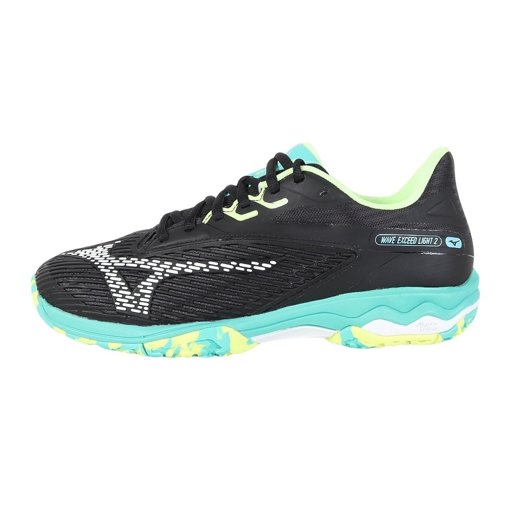 ミズノ（MIZUNO）（メンズ、レディース）クレー・砂入り人工芝コート用 テニスシューズ ウエーブエクシードライト2 OC 61GB231746