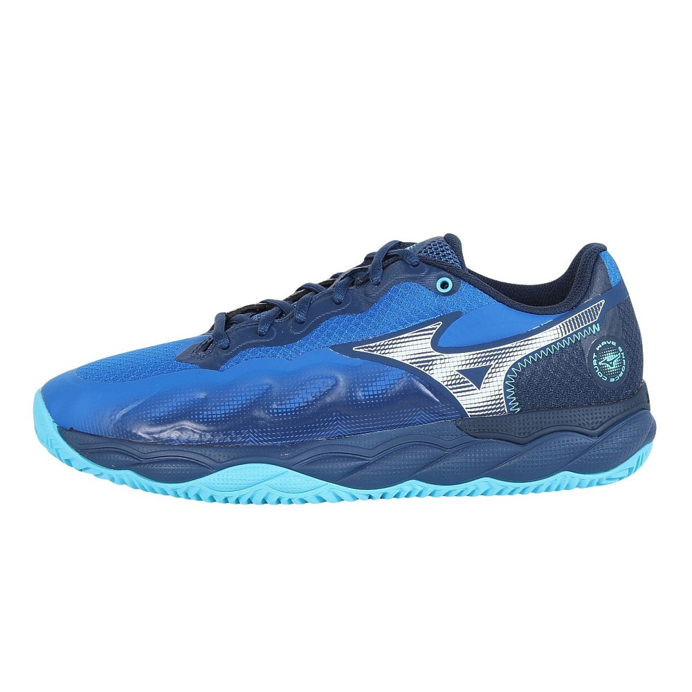 ミズノ（MIZUNO）（メンズ、レディース）クレー/砂入り人工芝コート用 テニスシューズ ウエーブエンフォースコート WIDE OC 61GB243128