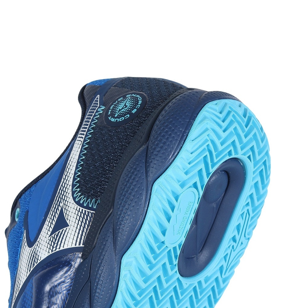 ミズノ（MIZUNO）（メンズ、レディース）クレー/砂入り人工芝コート用 テニスシューズ ウエーブエンフォースコート WIDE OC 61GB243128