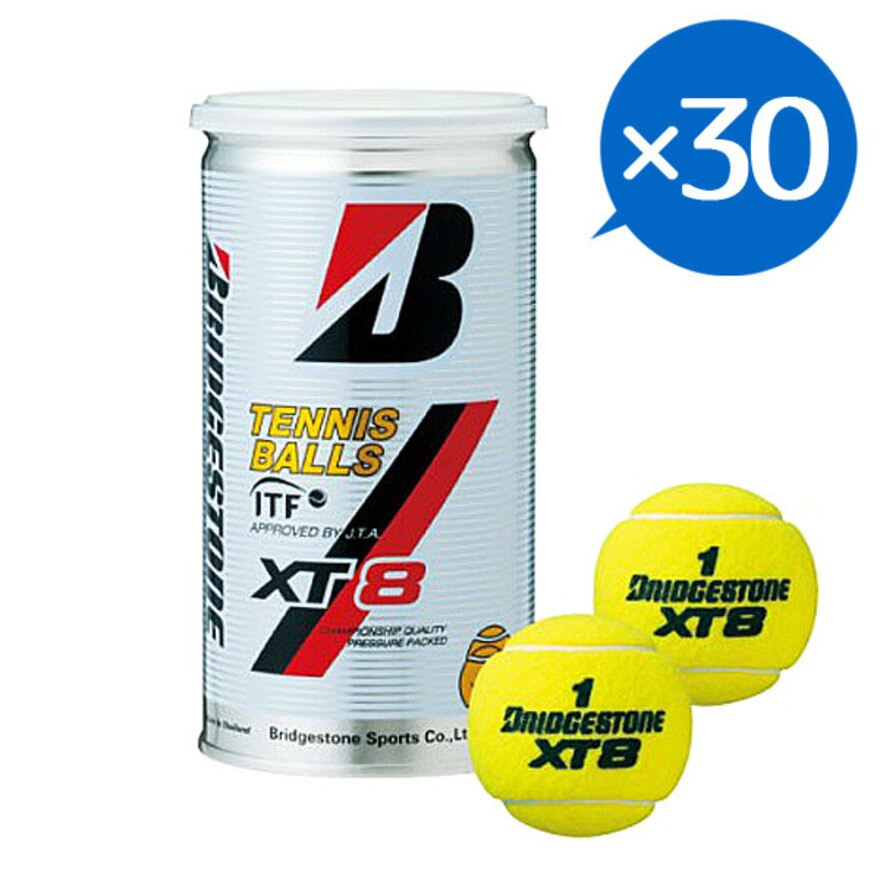 硬式用テニスボール XT-8 2球入 30缶 60球 1ケース XT-8ケースの大画像