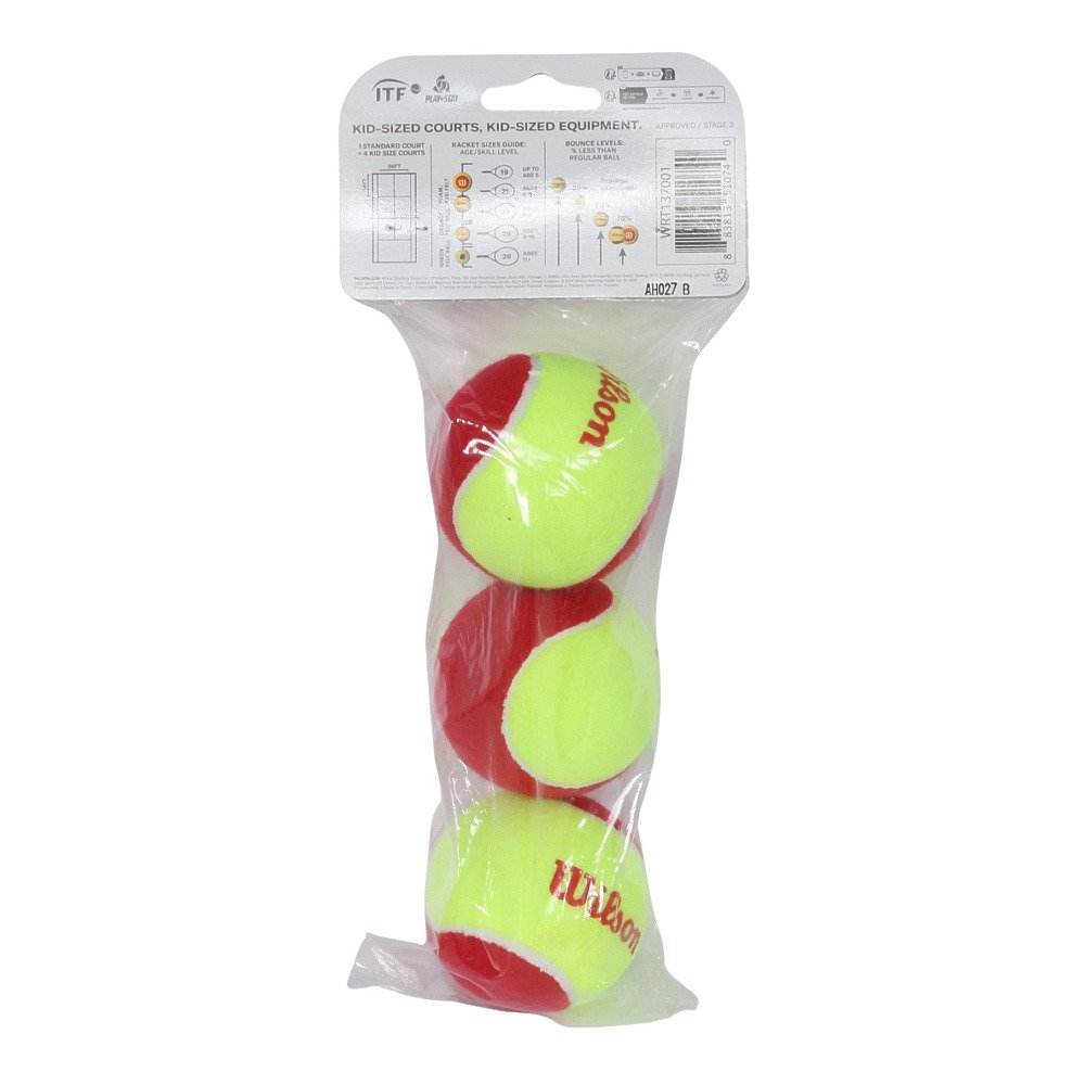 ウイルソン（Wilson）（キッズ）ジュニア テニスボール スターター レッド イージー 3個入り WRT137001