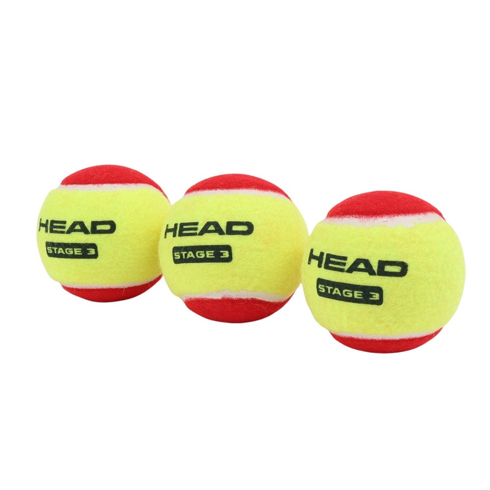 ヘッド（HEAD）（キッズ）ジュニア テニスボール 3球入り STAGE 3 RED 578433