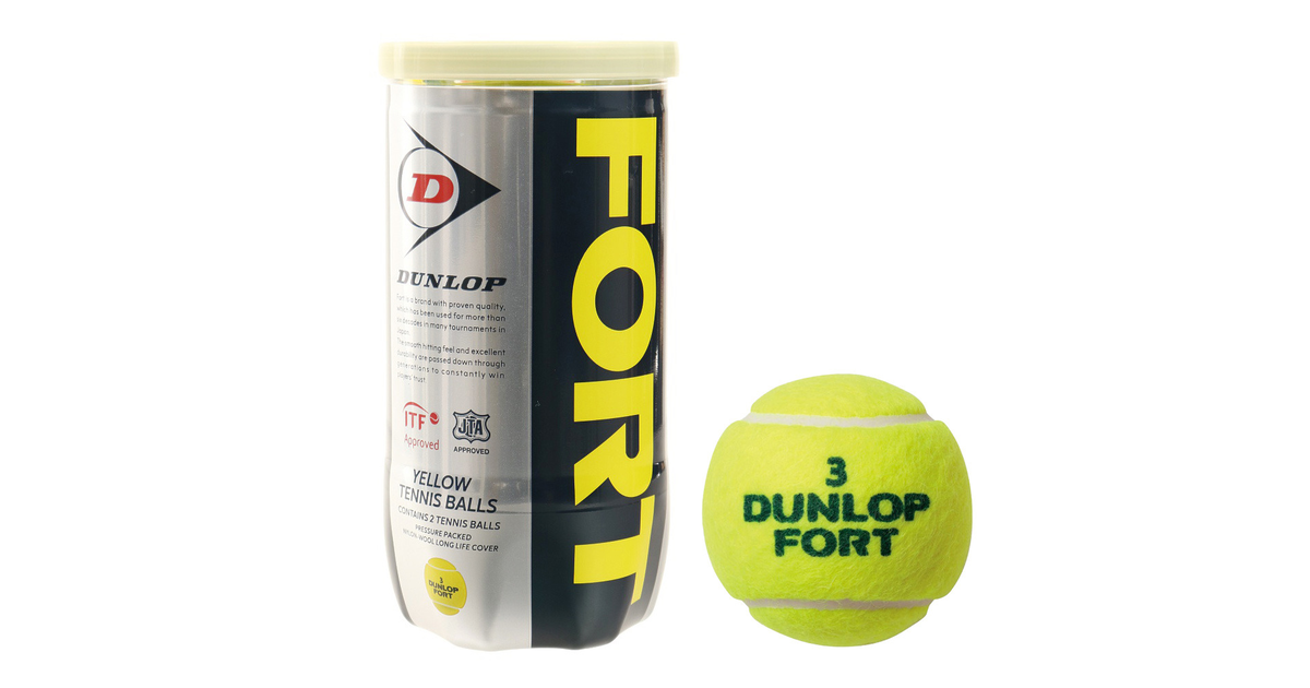 硬式用テニスボール フォート 缶 2個入り Dfeyl2tin 自主練 ダンロップ スーパースポーツゼビオ