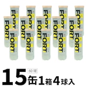 (メンズ、レディース、キッズ)フォート 缶 4球入り1箱 (15缶/60球) DFCPFYLPT4TIN フォート缶 イエロー セット