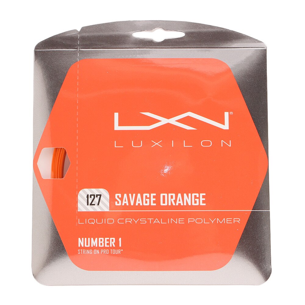 ウイルソン（Wilson）（メンズ、レディース、キッズ）硬式テニスストリング SAVAGE ORANGE 127 18WRZ994510
