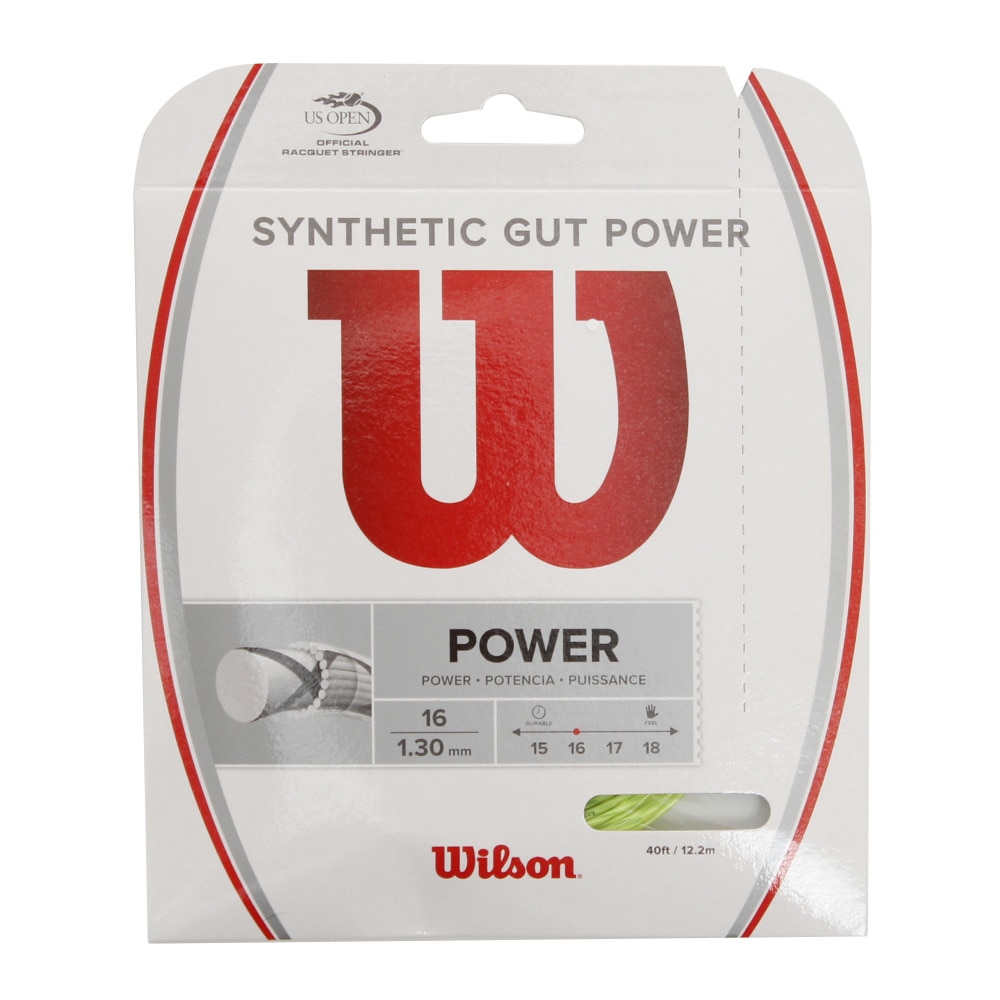 ウイルソン（Wilson）（メンズ、レディース、キッズ）硬式テニスストリング SYNTHETIC GUT POWER GRN WRZ945700