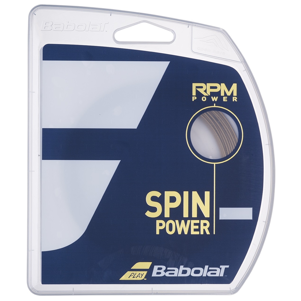 バボラ（BABOLAT）（メンズ、レディース、キッズ）硬式テニスストリング RPM パワー 12M 125 241139-125